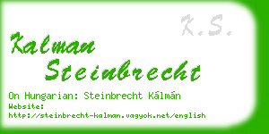 kalman steinbrecht business card